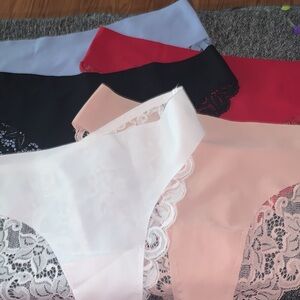 Elegant Lace Women's Panties - Black, Red, Blue, White, Pink